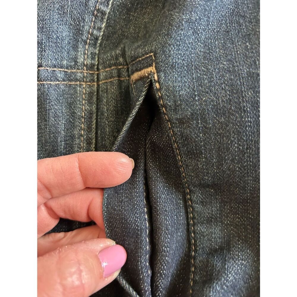 Tommy Hilfiger Dark Wash Denim Jacket Tailored Fit Medium Women’s - Picture 11 of 14